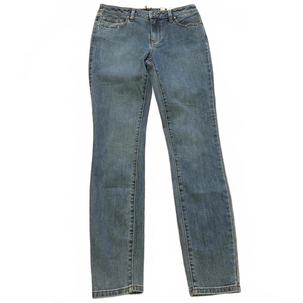 Prana Women's Mid Rise Straight Jeans Size 8 Medium Wash Cigarette NWT Organic